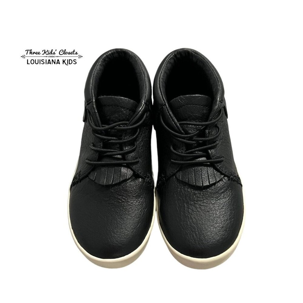 Freshly Picked Sz 11 Black Leather High Top Slip-On Sneakers - Picture 1 of 10